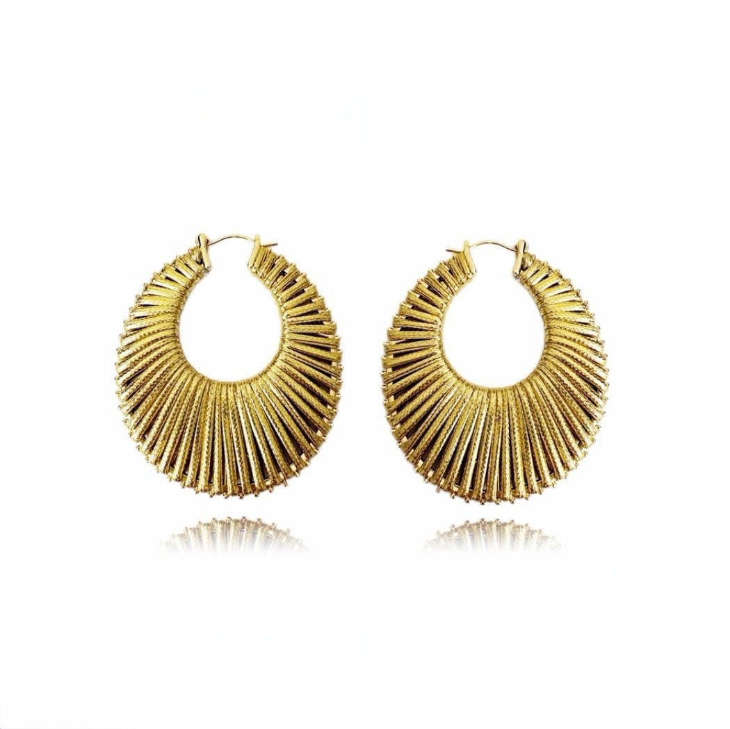 Wire-Woven Hoop Earrings | Lightweight Statement Gold