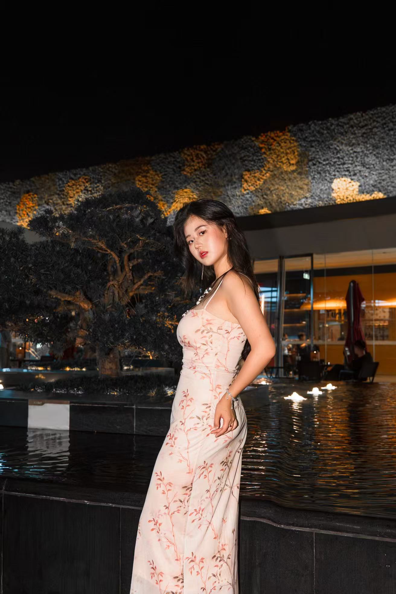 The Caramel Muse Dress | Floral Bodycon Midi | Double-Strap Detail