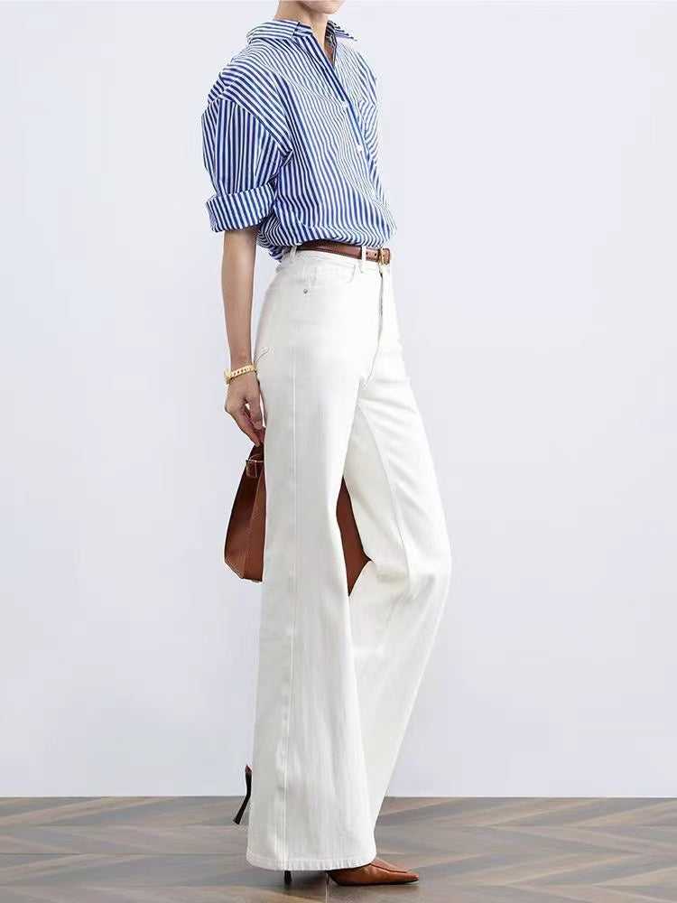 The Lunar Trousers | Wide-Leg White Pants | Effortless Elegance