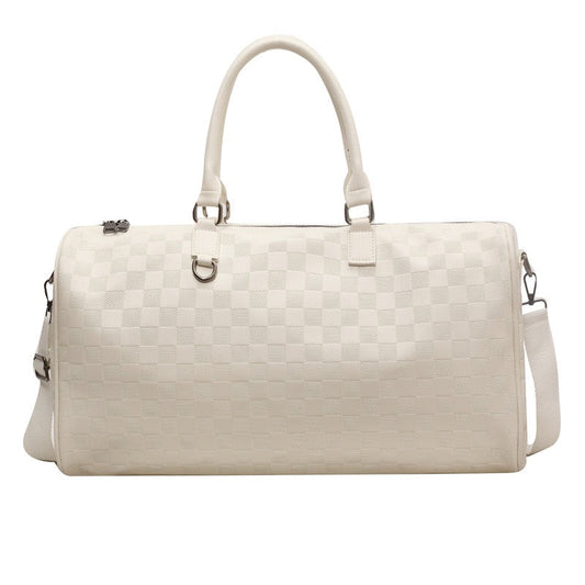The Navigator Bag | Checkered PU Duffel | Retro Travel