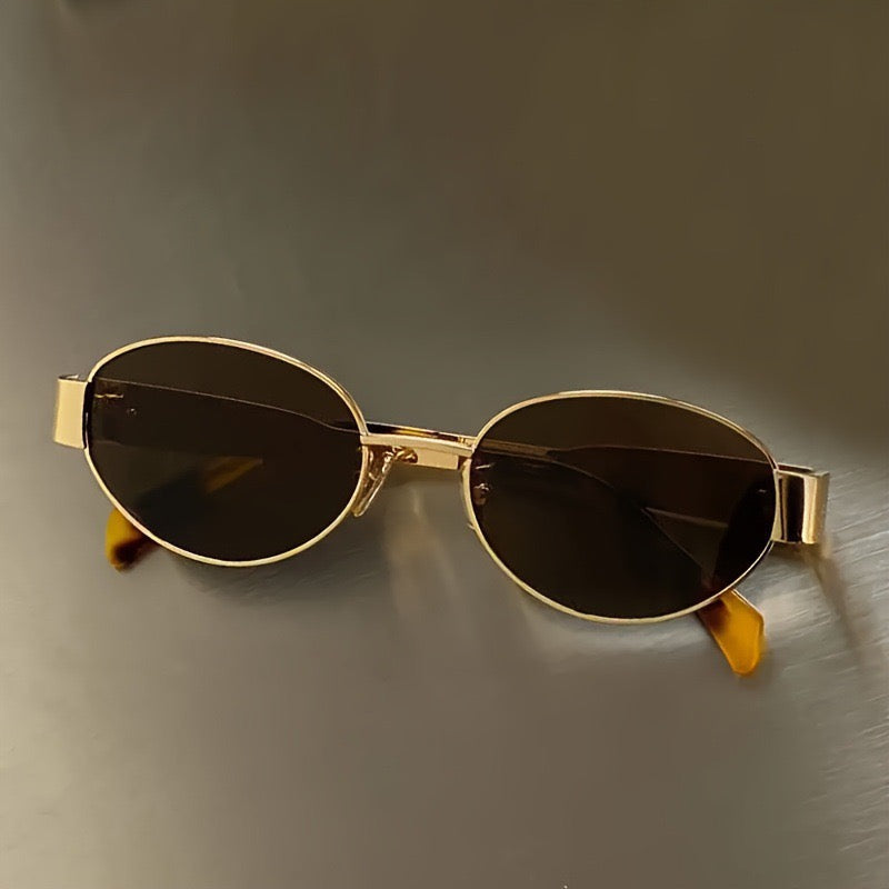 Retro Oval Metal Sunglasses | UV400 Protection | Lightweight Luxury