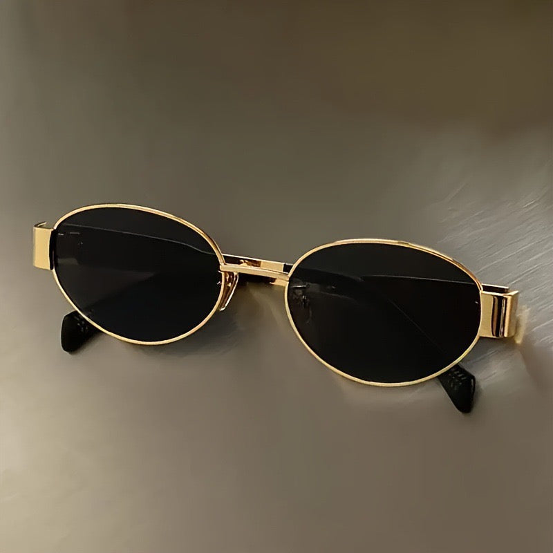 Retro Oval Metal Sunglasses | UV400 Protection | Lightweight Luxury