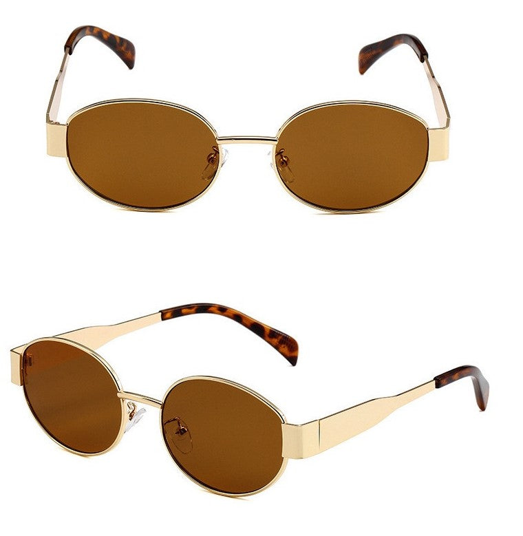 Retro Oval Metal Sunglasses | UV400 Protection | Lightweight Luxury