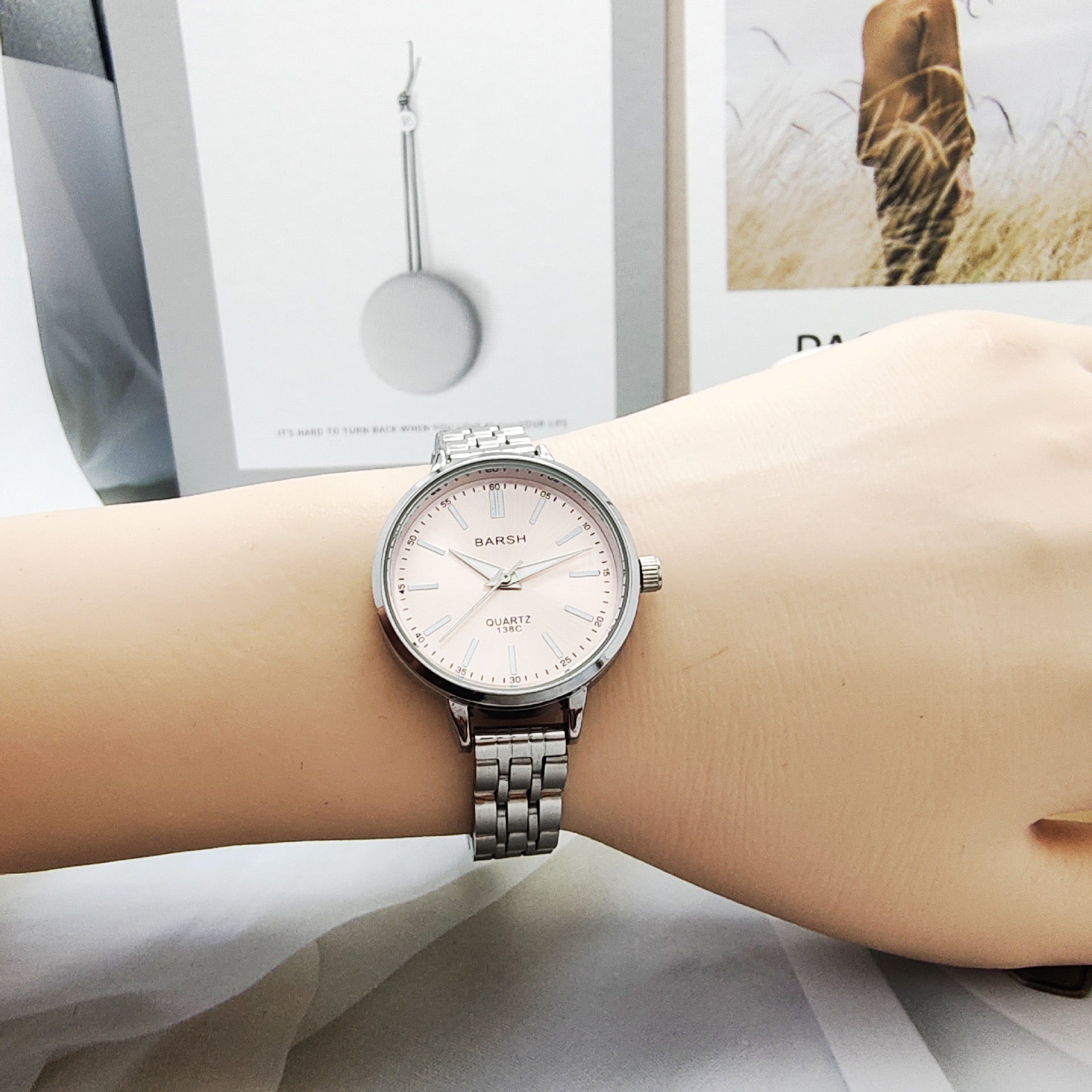 Minimalist Quartz Watch | Multi-Color Dial | Stainless Steel Strap