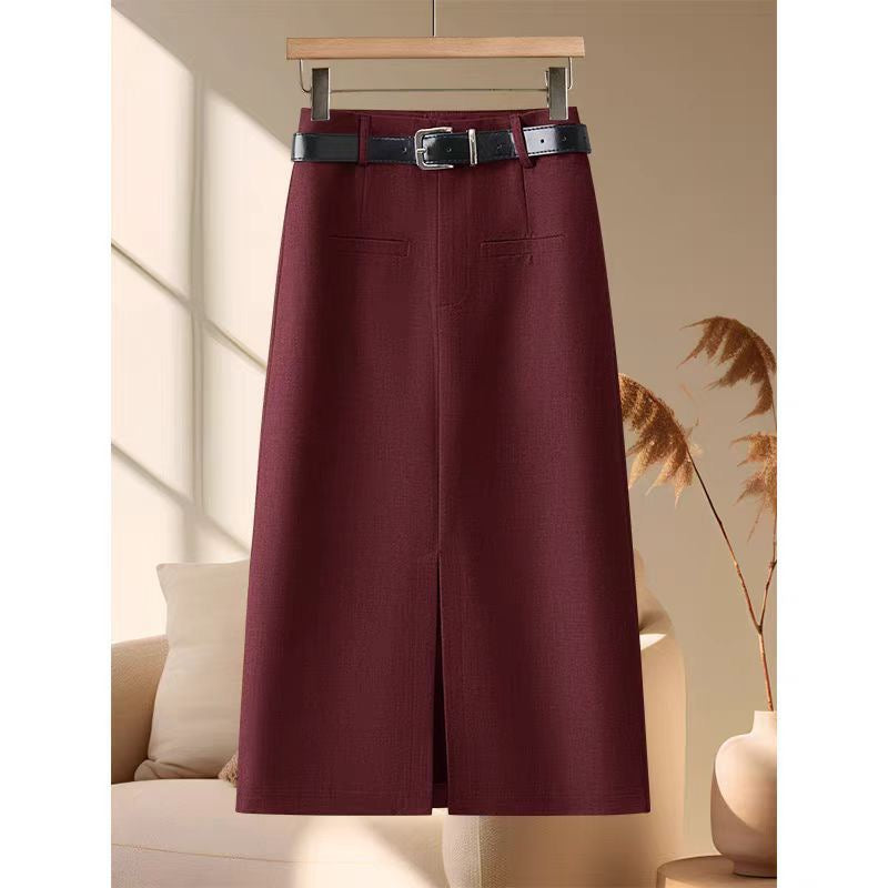 The Versatility Midi Skirt | Elegant High-Waisted Skirt with Slit