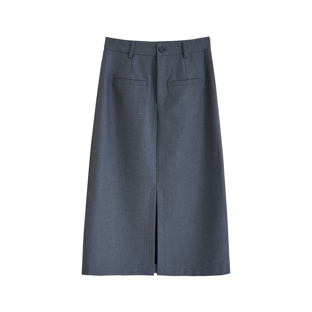 The Versatility Midi Skirt | Elegant High-Waisted Skirt with Slit