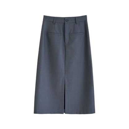 The Global Midi Skirt | High-Waisted with Slit | Versatile Elegance