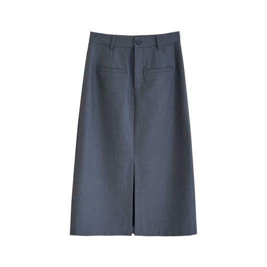 The Global Midi Skirt | High-Waisted with Slit | Versatile Elegance