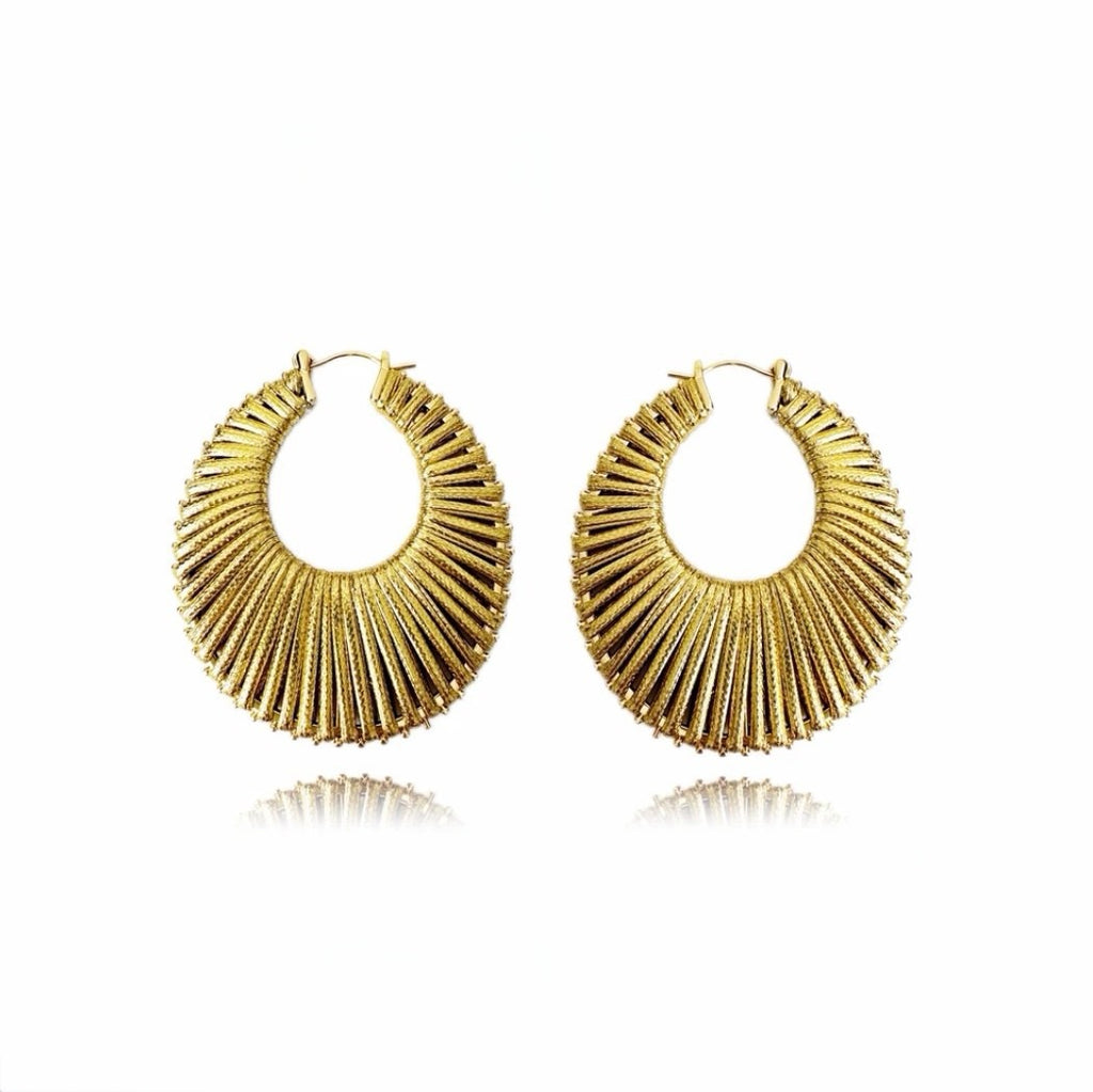 Wire-Woven Hoop Earrings | Lightweight Statement Gold