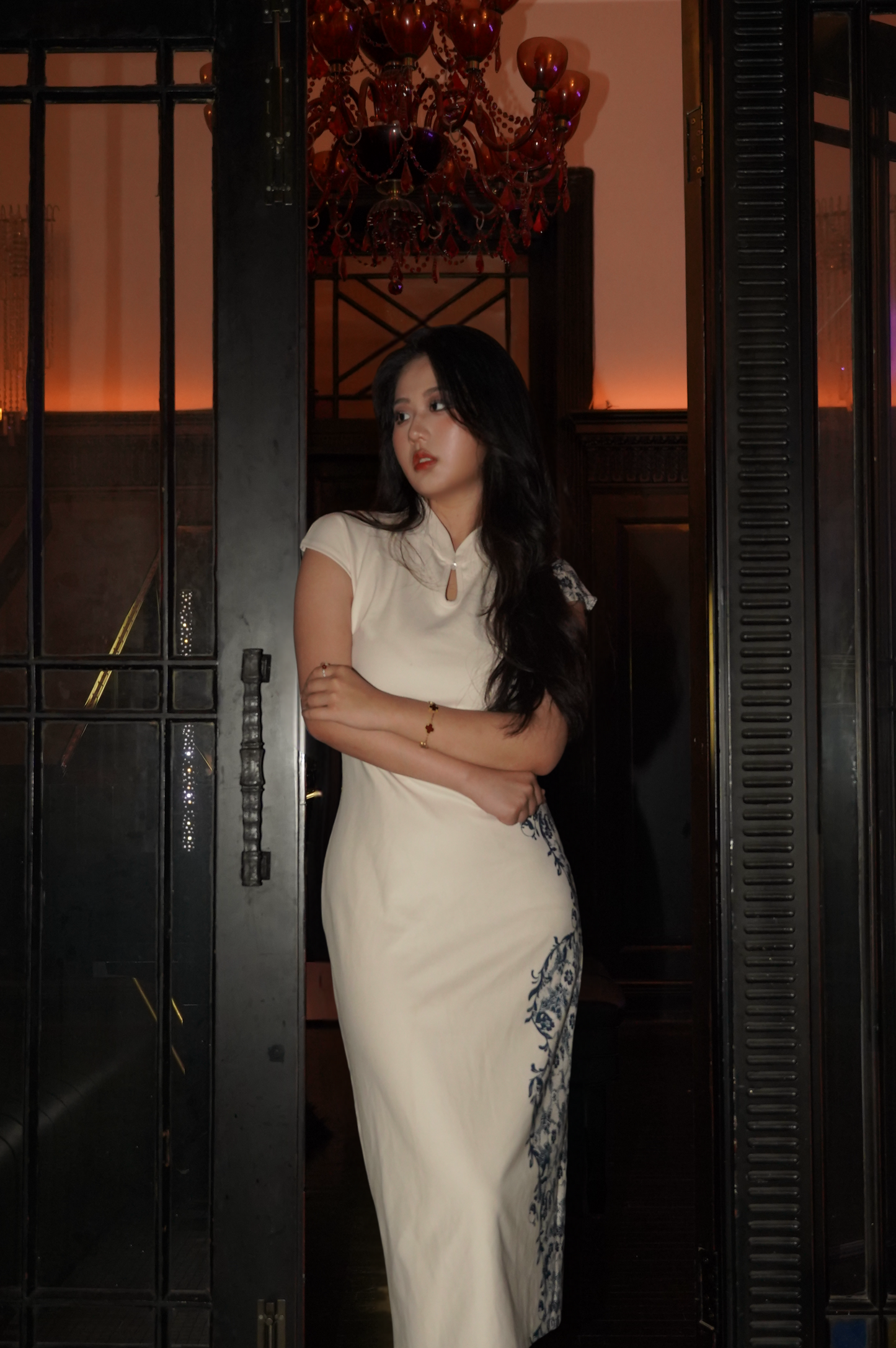 The Celestial Qipao | Modern Cheongsam Dress | Indigo Artistry