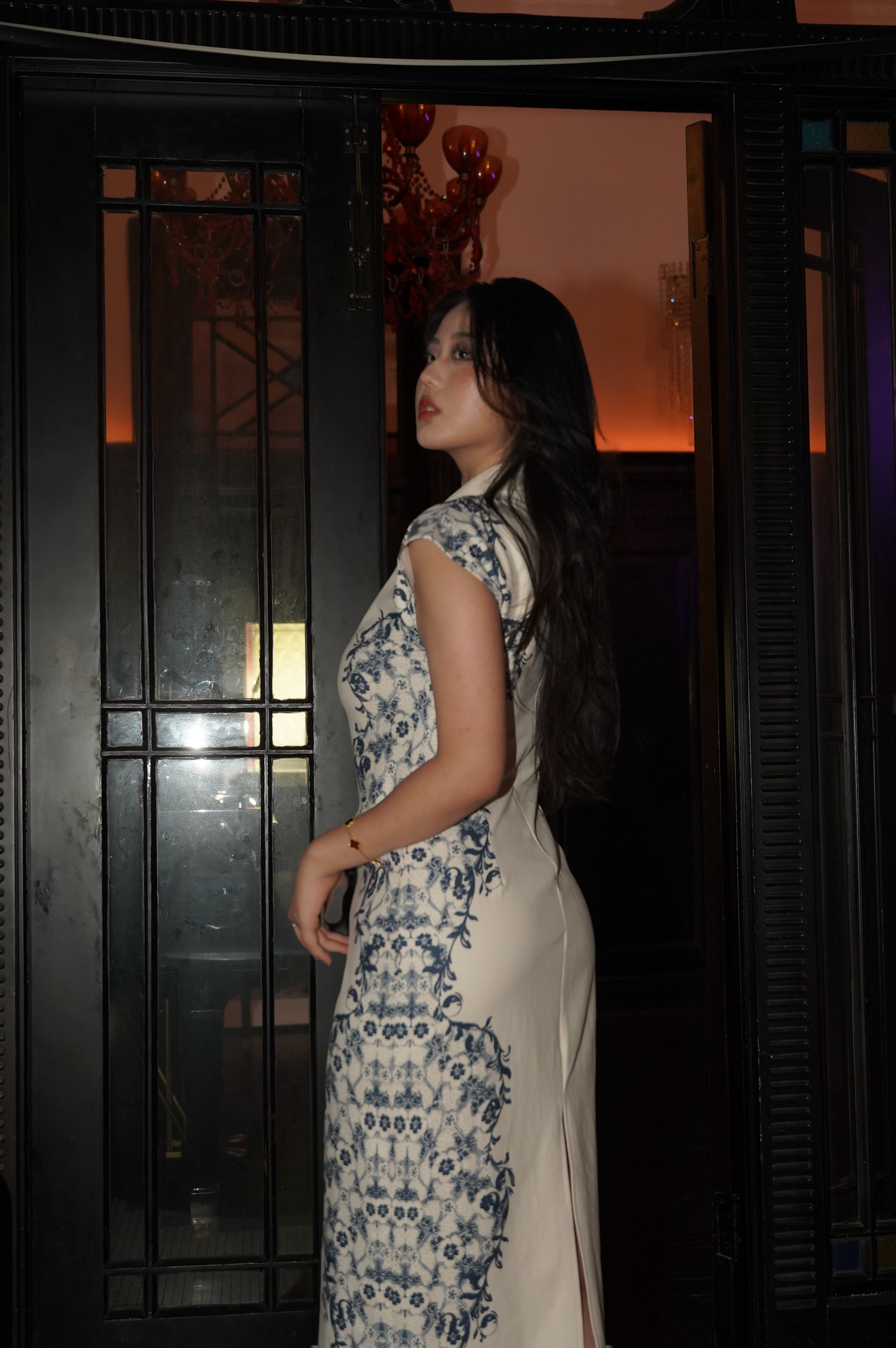 The Celestial Qipao | Modern Cheongsam Dress | Indigo Artistry