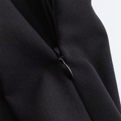 The New Moon Dress | Strappy Black Midi | Essential Elegance