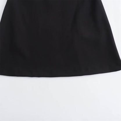 The New Moon Dress | Strappy Black Midi | Essential Elegance