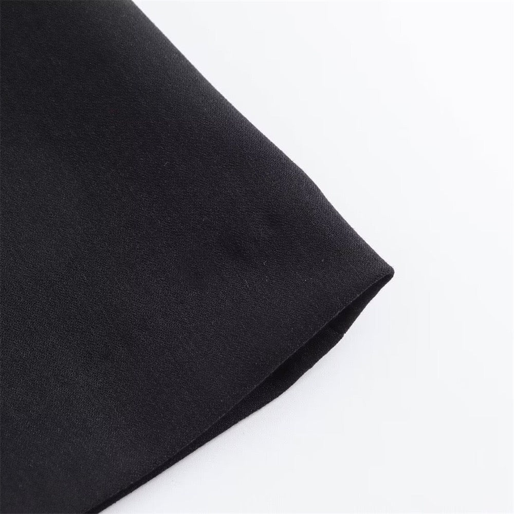 The New Moon Dress | Strappy Black Midi | Essential Elegance