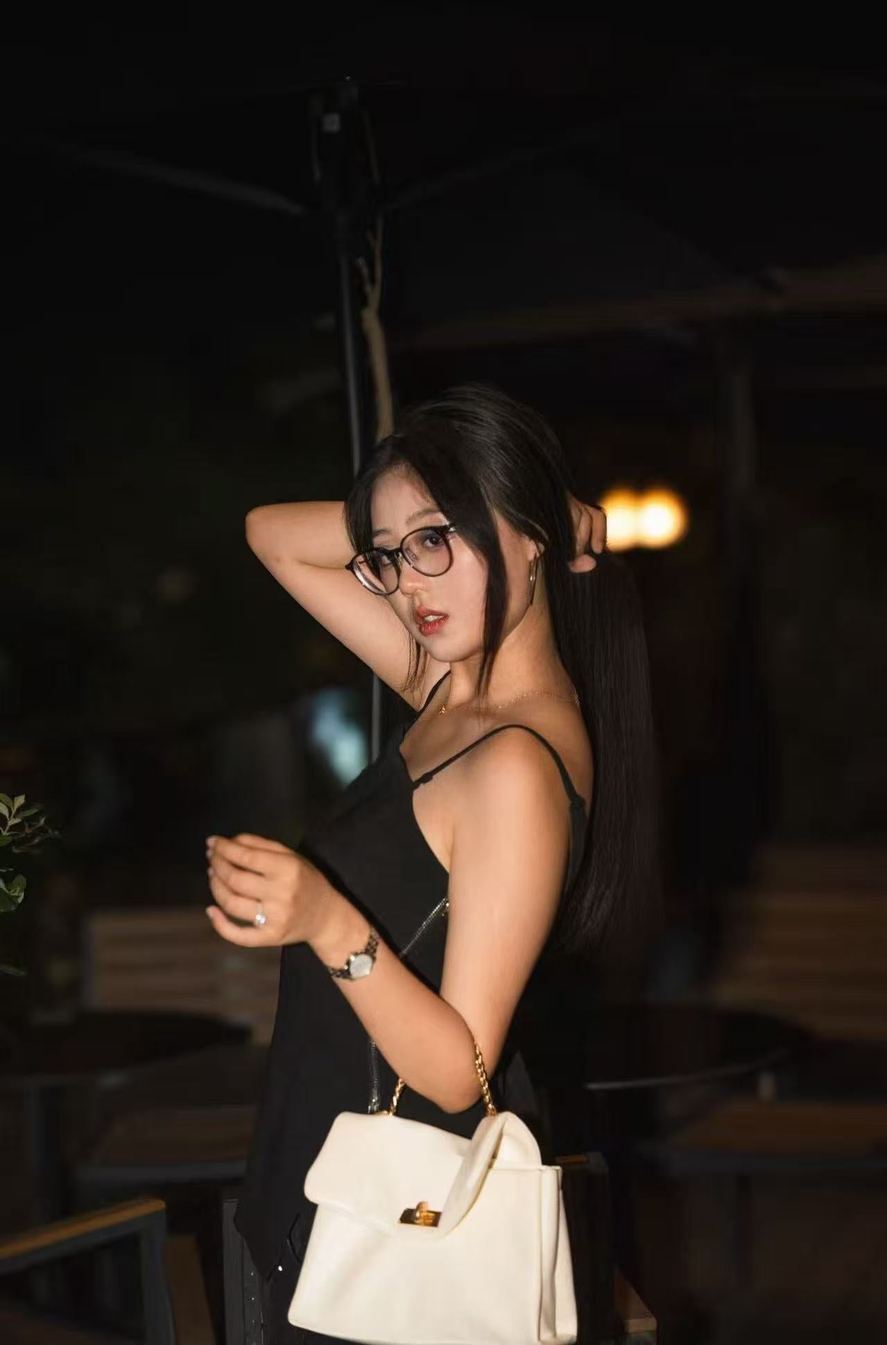 Elegant Black Strappy Midi Dress with Side Zipper | Vivélune