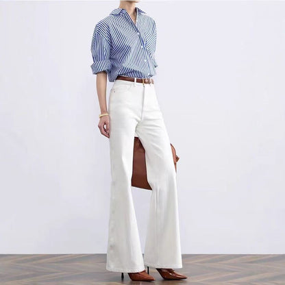 The Lunar Trousers | Wide-Leg White Pants | Effortless Elegance