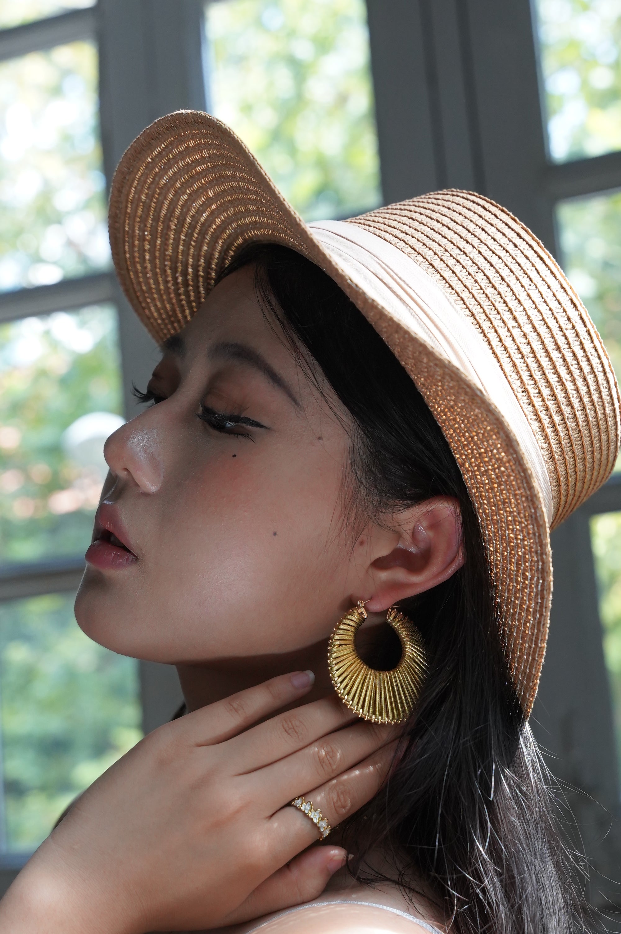 Wire-Woven Hoop Earrings | Lightweight Statement Gold