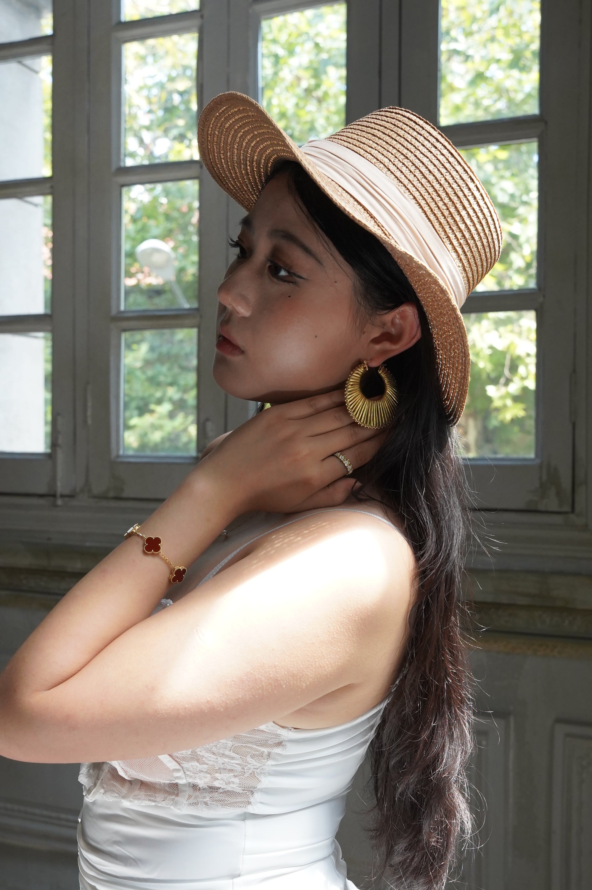 Wire-Woven Hoop Earrings | Lightweight Statement Gold