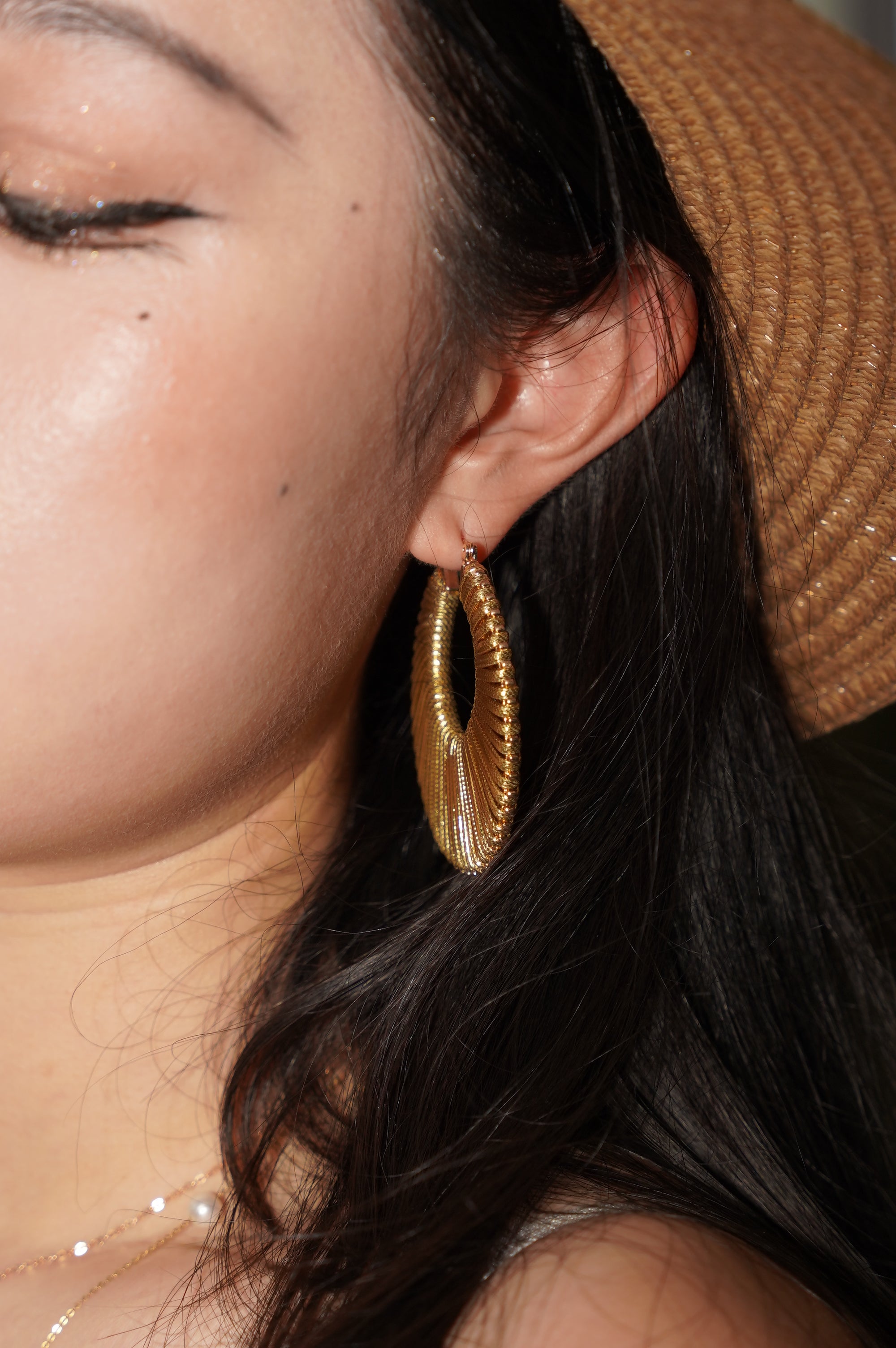 Wire-Woven Hoop Earrings | Lightweight Statement Gold
