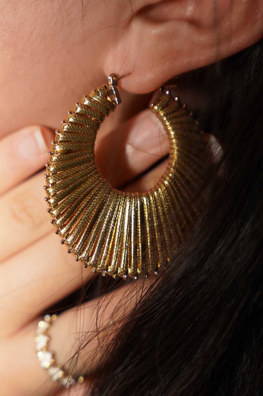 Wire-Woven Hoop Earrings | Lightweight Statement Gold